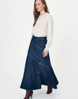 Thea Denim Midi Skirt Indigo