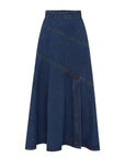 Thea Denim Midi Skirt Indigo