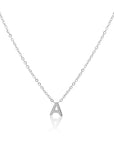 Petite Initial Choker Necklace Silver A-Z