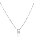 Petite Initial Choker Necklace Silver A-Z