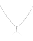 Petite Initial Choker Necklace Silver A-Z