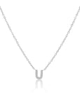 Petite Initial Choker Necklace Silver A-Z