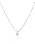 Petite Initial Choker Necklace Silver A-Z