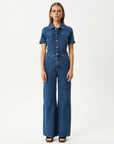 Miami Denim Flared Jumpsuit Authentic Blue