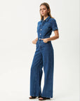 Miami Denim Flared Jumpsuit Authentic Blue
