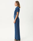Miami Denim Flared Jumpsuit Authentic Blue