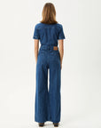 Miami Denim Flared Jumpsuit Authentic Blue
