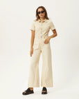 Sand Miami Denim Flared Jumpsuit