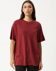 Slay Oversized Tee Burgundy