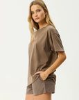 Fatigued Oversized Tee Coffee
