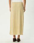 Sunday Seersucker Maxi Skirt Lemon Check