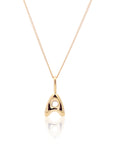 Initial Necklace Bubble Gold