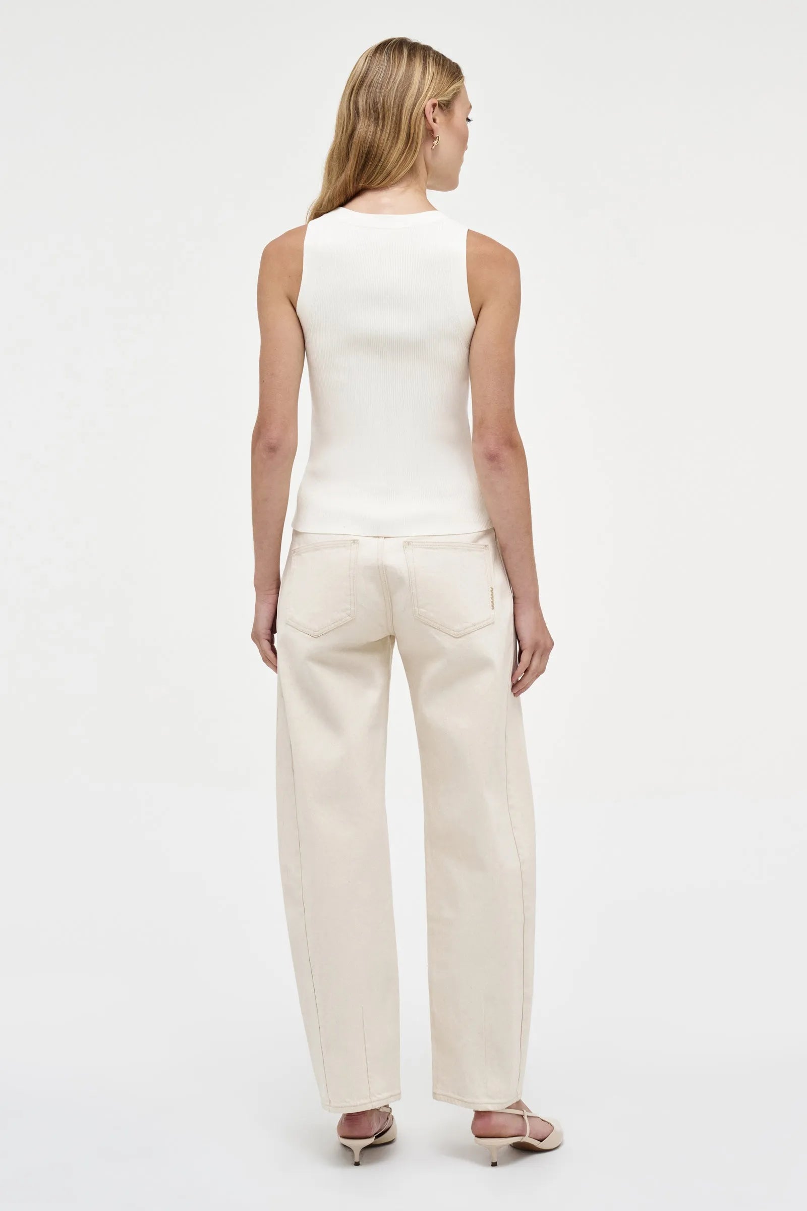 PM Knitted Singlet Off White