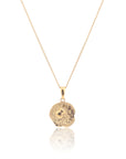Aquarius Coin Necklace Gold
