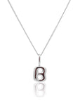 Initial Necklace Bubble Silver