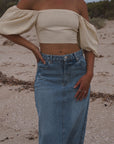 Innes Balloon Sleeve Crop