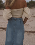 Innes Balloon Sleeve Crop
