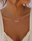 Bar Engravable Necklace 925 Sterling Silver
