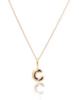 Initial Necklace Bubble Gold A-Z