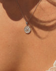 Cancer Coin Necklace Silver
