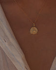 Capricorn Coin Necklace Gold