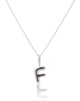 Initial Necklace Bubble Silver