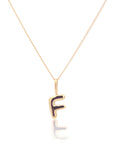 Initial Necklace Bubble Gold