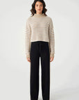 June Cropped Sweater Cream | Taupe