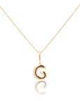 Initial Necklace Bubble Gold