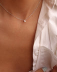 Petite Gemini Choker Necklace Silver