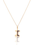 Initial Necklace Bubble Gold A-Z