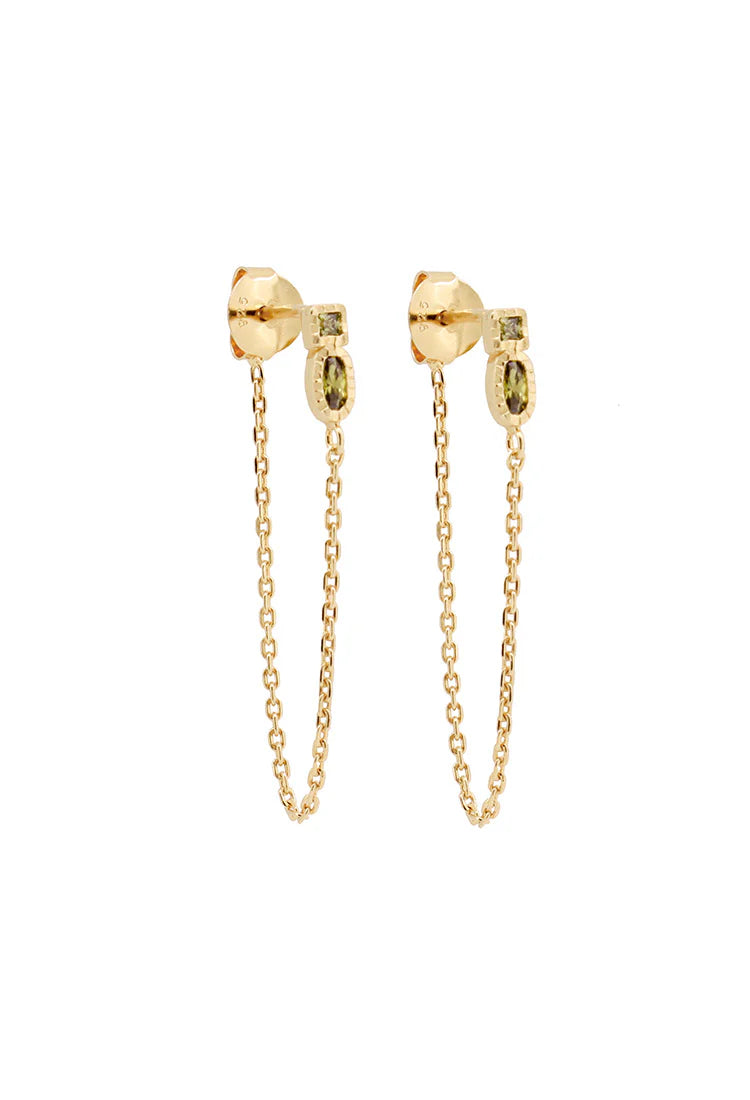 Imani Drop Earrings Olive