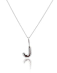 Initial Necklace Bubble Silver