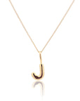 Initial Necklace Bubble Gold A-Z
