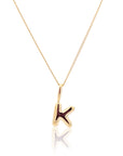 Initial Necklace Bubble Gold A-Z