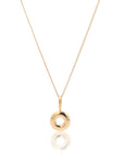 Initial Necklace Bubble Gold A-Z