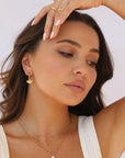 Odette Fan Earrings Gold