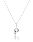 Initial Necklace Bubble Silver