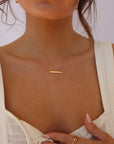 Bar Engravable Necklace 14k Gold Filled