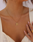 Tilt Engravable Necklace 14k Gold Filled
