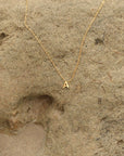 Petite Initial Choker Necklace Gold A-Z