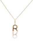 Initial Necklace Bubble Gold