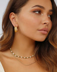 River Hoop Earrings Gold