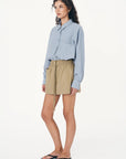 Jessica Cargo Mini Skirt Washed Khaki
