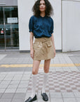 Jessica Cargo Mini Skirt Washed Khaki