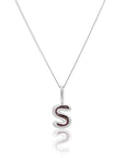 Initial Necklace Bubble Silver