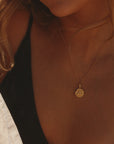 Sagittarius Coin Necklace Gold