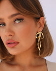 Take A Bow Earrings Gold