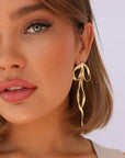 Take A Bow Earrings Gold
