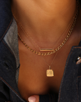 Tilt Engravable Necklace 14k Gold Filled